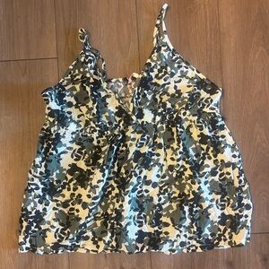 La Vie En Rose Camouflage Camisole Top